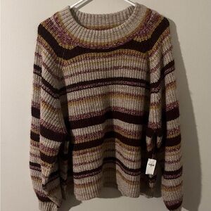 Old Navy Striped Knit Sweater - Multicolor